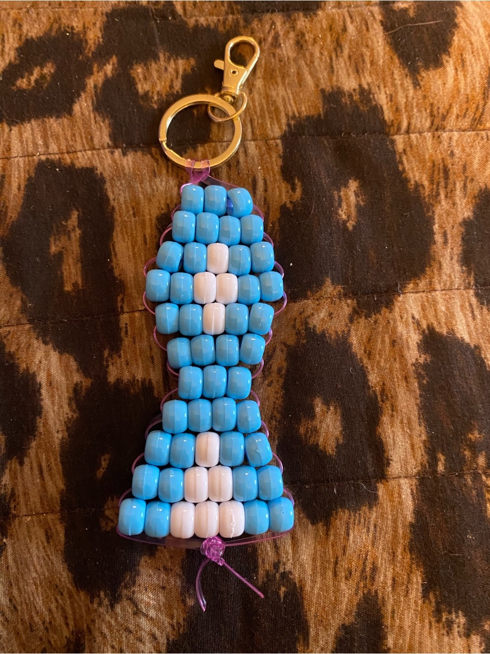 Handmade autism awareness keychain